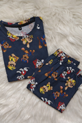 Kids Co-ord Shorts Paw team Navy Blue