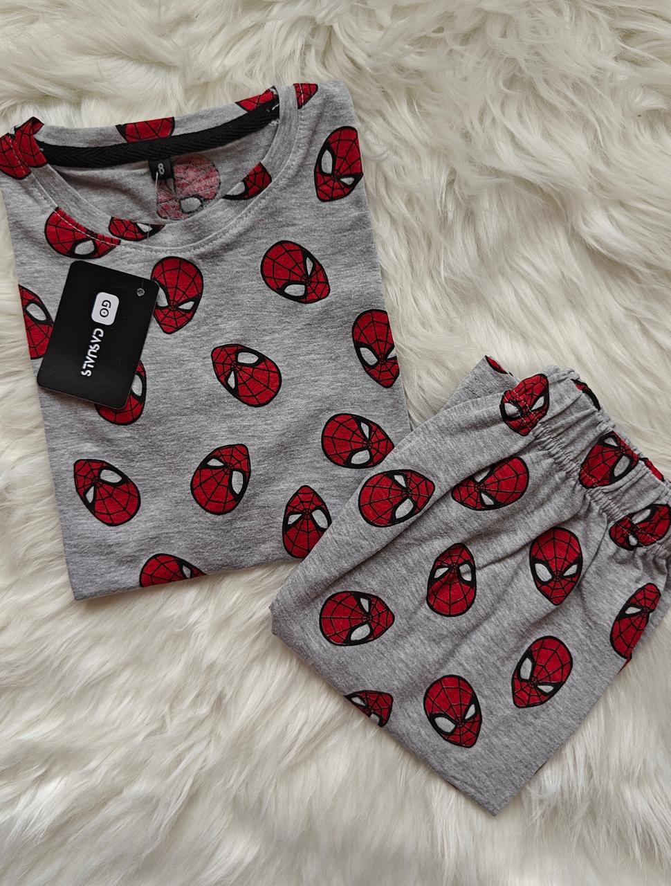 Kids Co-ord Shorts Spidey Heather grey